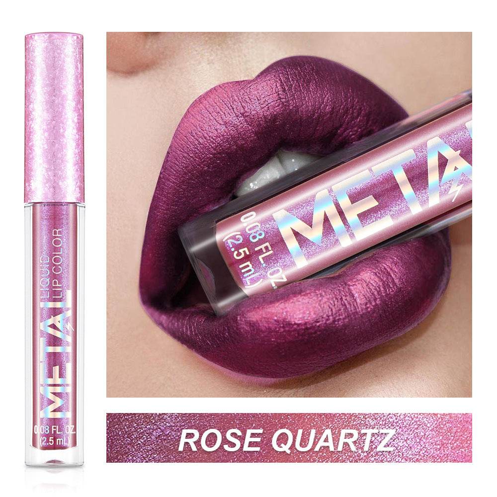 Metallic Liquid Lipstick Lip Gloss Does Not Stick To Cup Lip Glaze - Mubimart