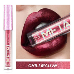 Metallic Liquid Lipstick Lip Gloss Does Not Stick To Cup Lip Glaze - Mubimart - Lip Stick 