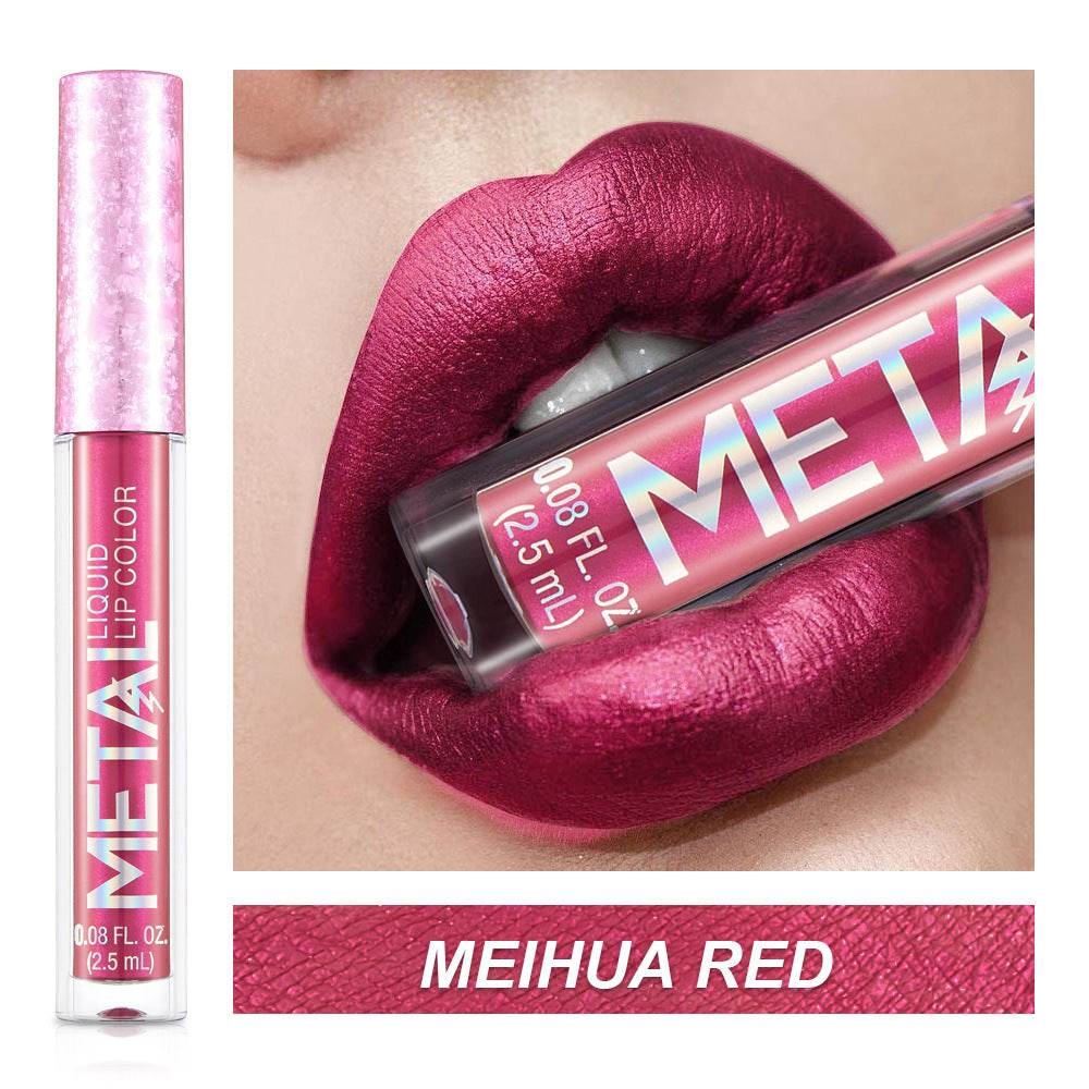 Metallic Liquid Lipstick Lip Gloss Does Not Stick To Cup Lip Glaze - Mubimart