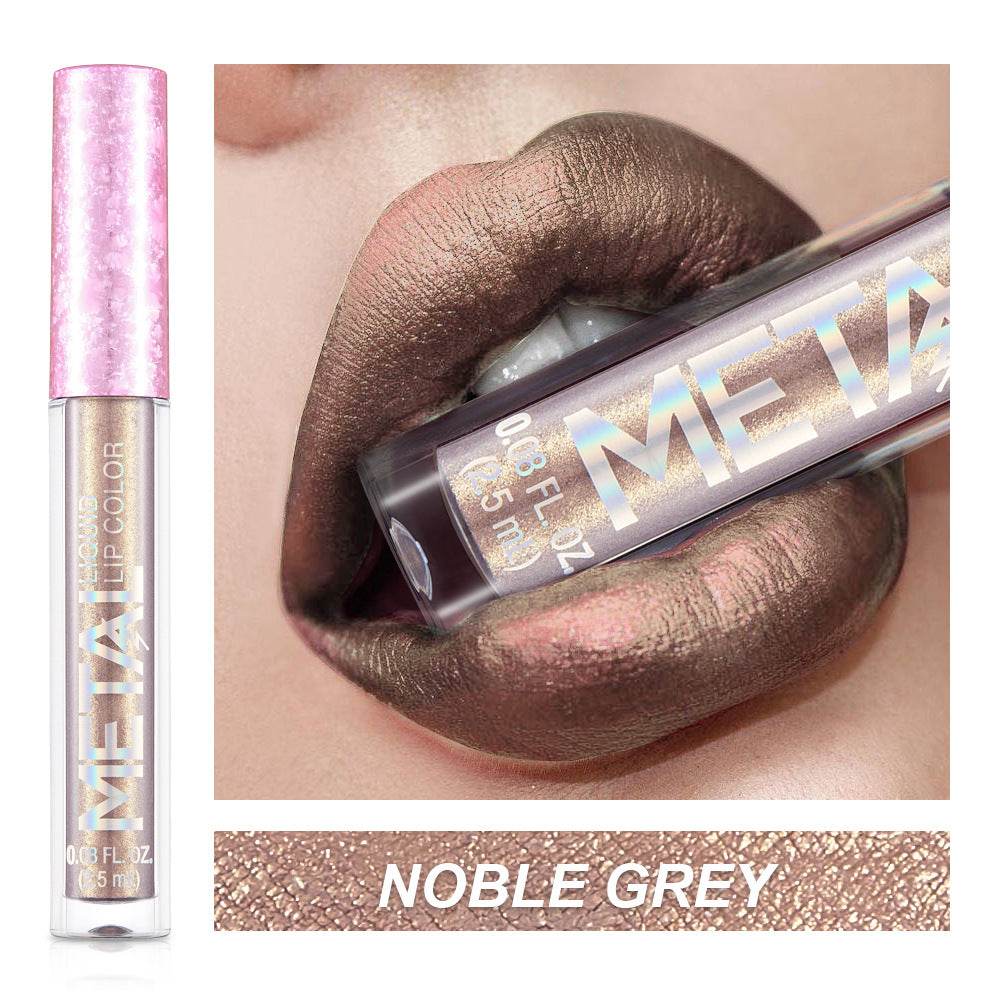 Metallic Liquid Lipstick Lip Gloss Does Not Stick To Cup Lip Glaze - Mubimart