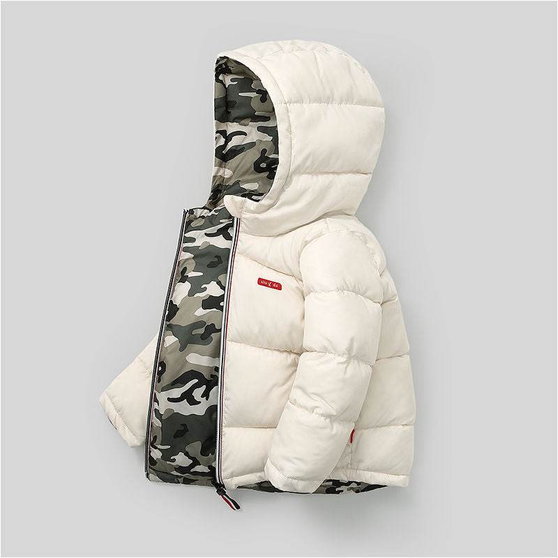Middle And Small Children Wear Double-sided Padded Winter Jackets - Mubimart