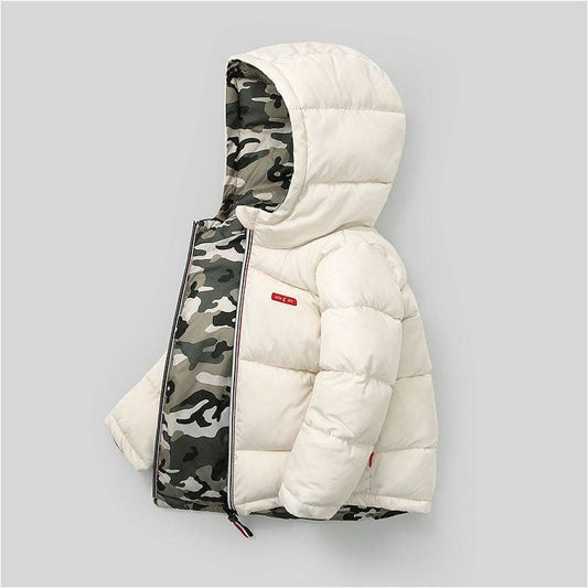 Middle And Small Children Wear Double-sided Padded Winter Jackets - Mubimart