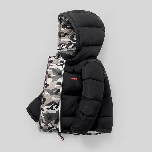 Middle And Small Children Wear Double-sided Padded Winter Jackets - Mubimart