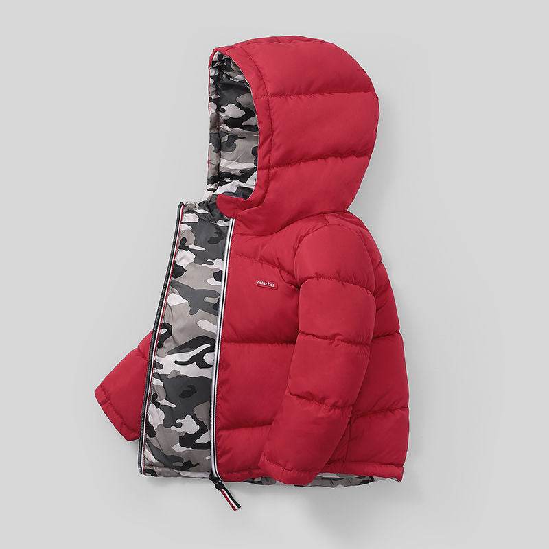 Middle And Small Children Wear Double-sided Padded Winter Jackets - Mubimart