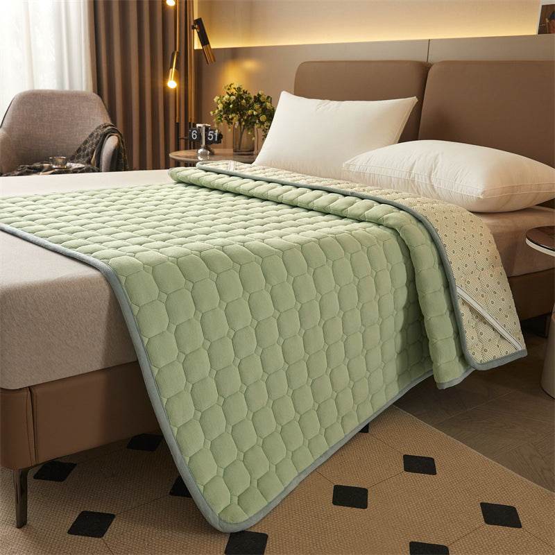 Milk Fiber Quilted Mattress Cushion Home Bed Cushion - Mubimart