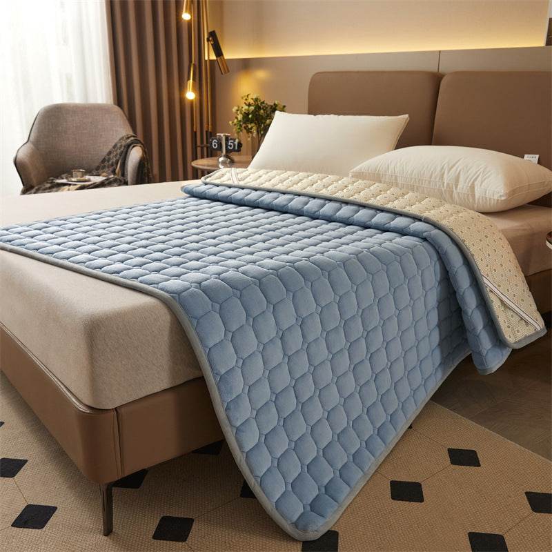 Milk Fiber Quilted Mattress Cushion Home Bed Cushion - Mubimart