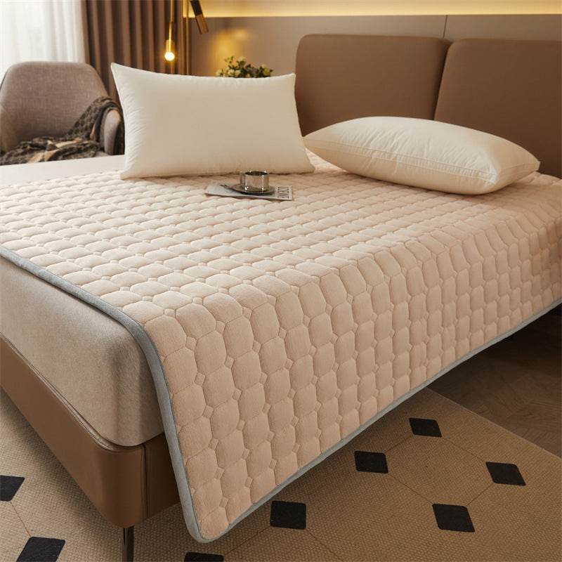 Milk Fiber Quilted Mattress Cushion Home Bed Cushion - Mubimart