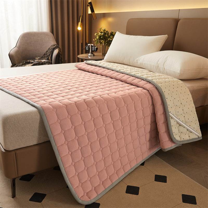 Milk Fiber Quilted Mattress Cushion Home Bed Cushion - Mubimart