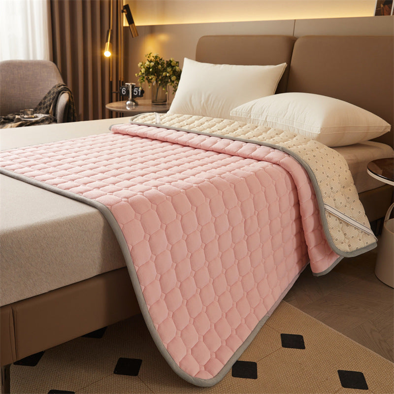 Milk Fiber Quilted Mattress Cushion Home Bed Cushion - Mubimart -  