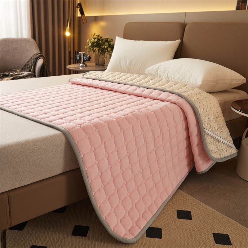 Milk Fiber Quilted Mattress Cushion Home Bed Cushion - Mubimart