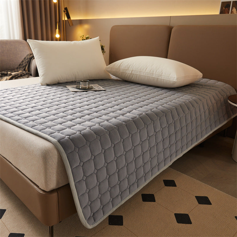 Milk Fiber Quilted Mattress Cushion Home Bed Cushion - Mubimart -  