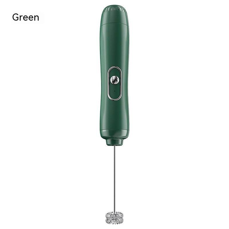 Milk Frother Egg Beater Coffee Frother Household Electric Milk Stirring Battery Handheld Blender - Mubimart