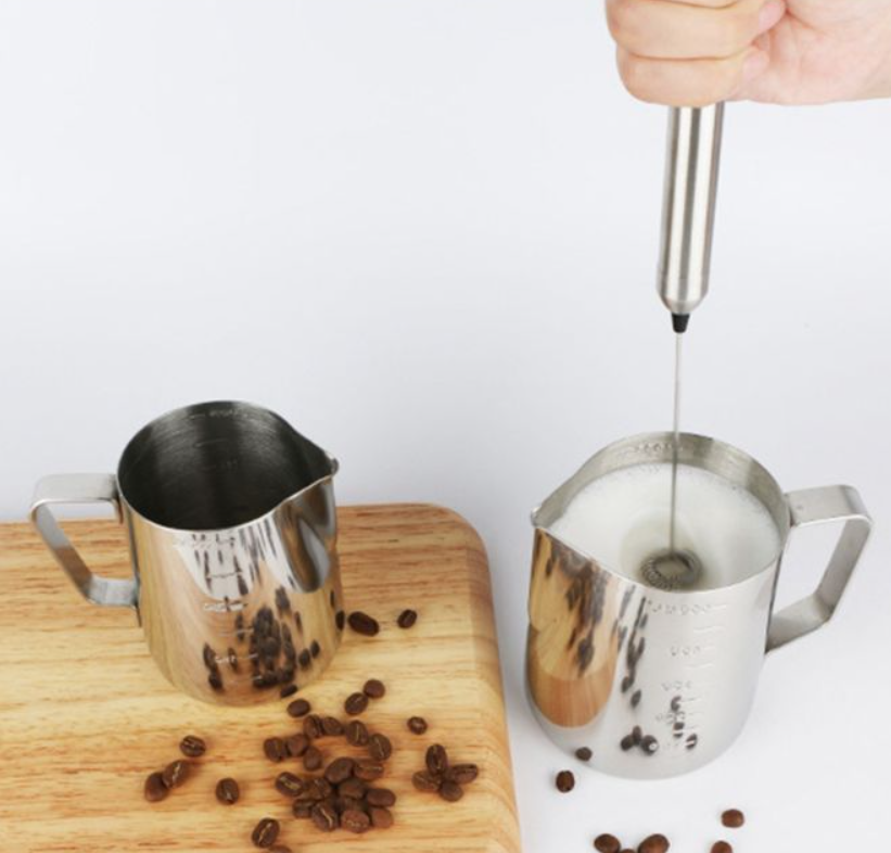 Milk Frother Stainless Steel Electric Milk Frother with Brac - Mubimart - Milk frother 