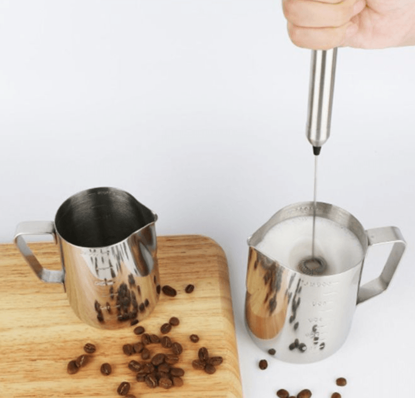 Milk Frother Stainless Steel Electric Milk Frother with Brac - Mubimart