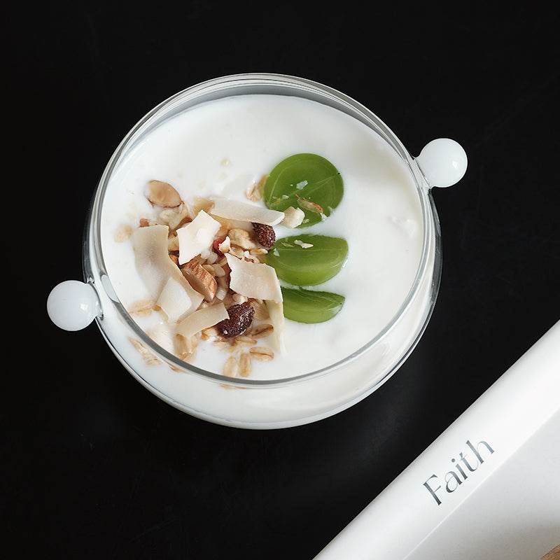 Milk Jade Balls Glass Bowl Ins Style - Mubimart