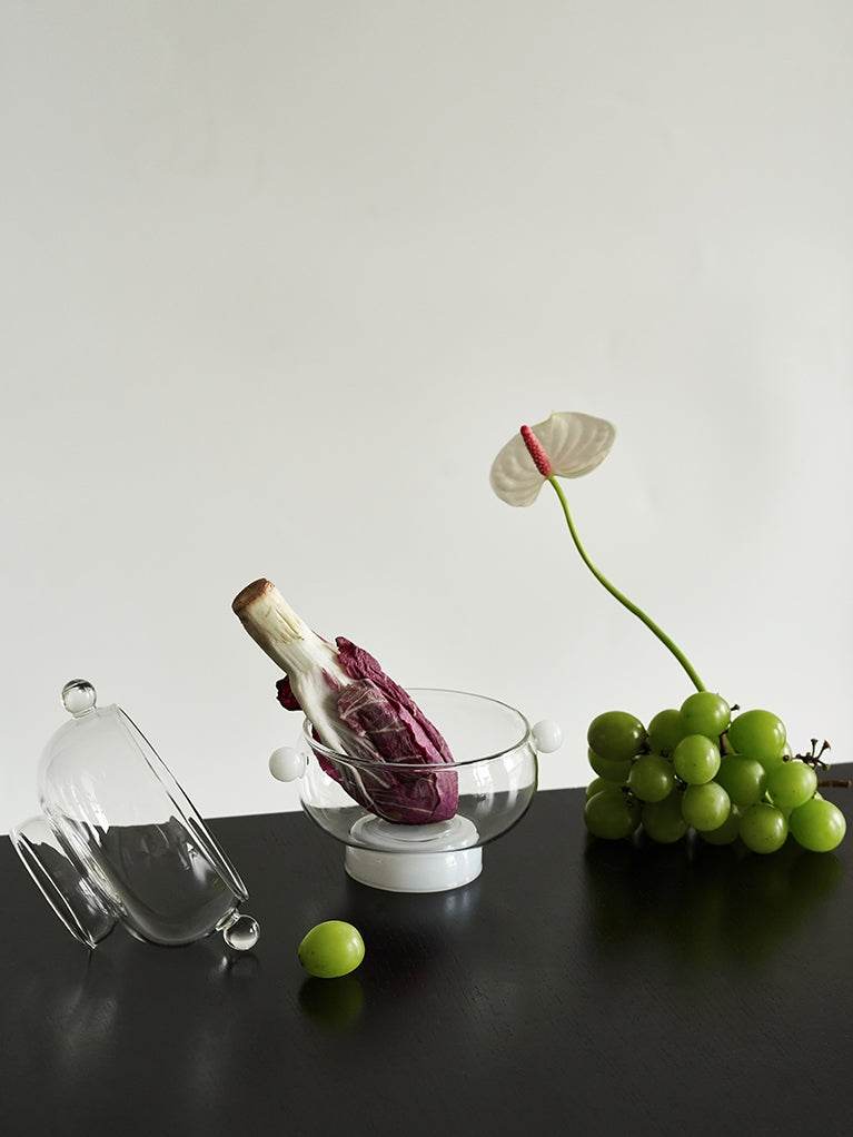 Milk Jade Balls Glass Bowl Ins Style - Mubimart