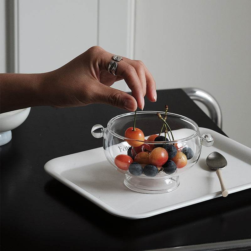 Milk Jade Balls Glass Bowl Ins Style - Mubimart