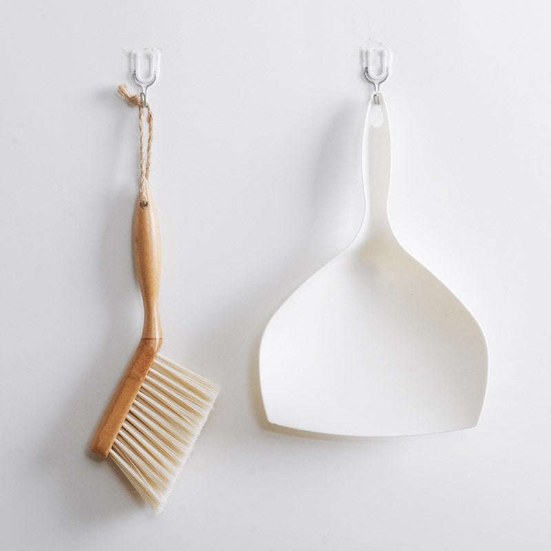 Mini Broom and Dustpan Set With Bamboo Handle - Mubimart - Dustpan 