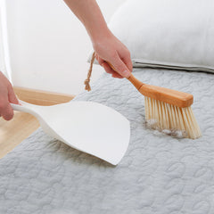 Mini Broom and Dustpan Set With Bamboo Handle - Mubimart -  