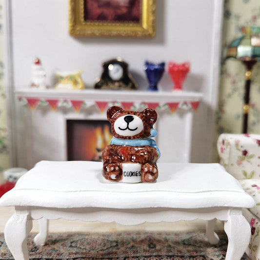 Mini Ceramic Cookie Candy Jar Christmas Gift Toy Accessories - Mubimart