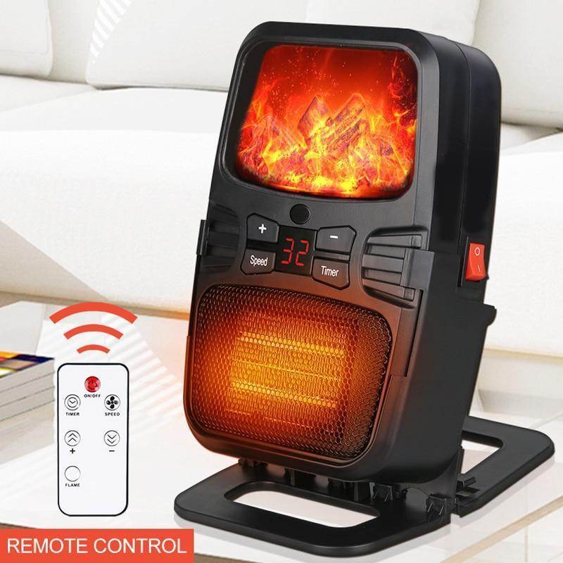 Mini Desktop Small Heater Home Flame Lamp Creative Portable Heater - Mubimart