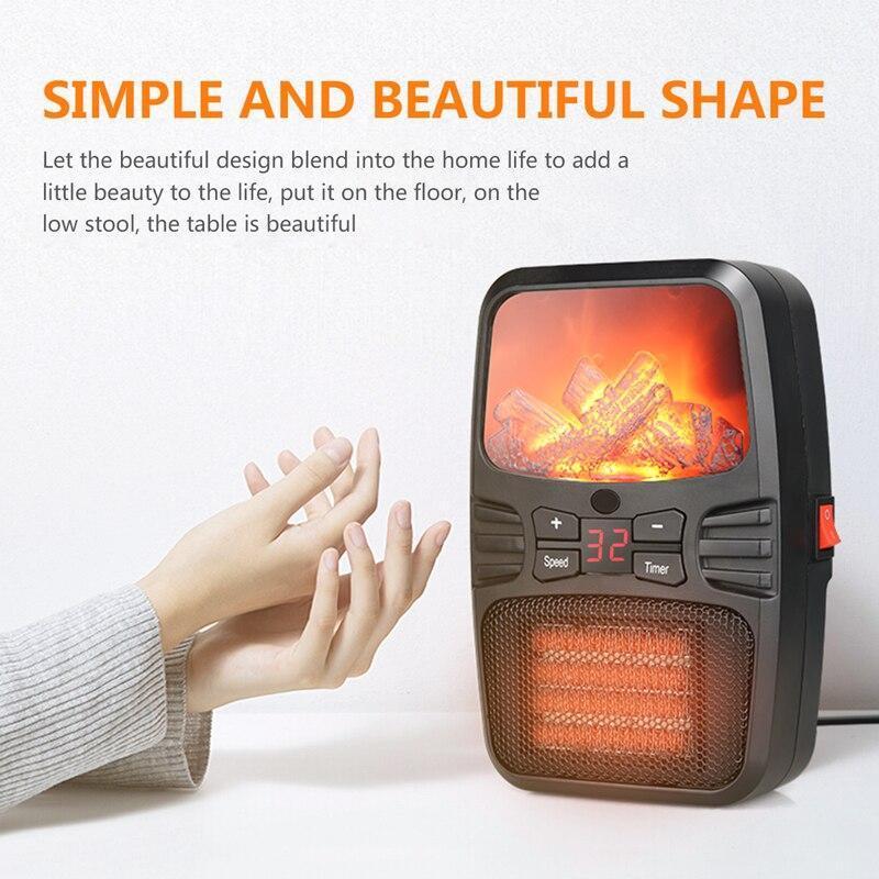 Mini Desktop Small Heater Home Flame Lamp Creative Portable Heater - Mubimart -  