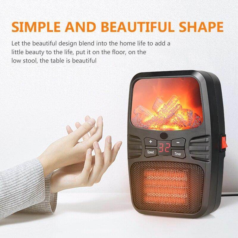 Mini Desktop Small Heater Home Flame Lamp Creative Portable Heater - Mubimart