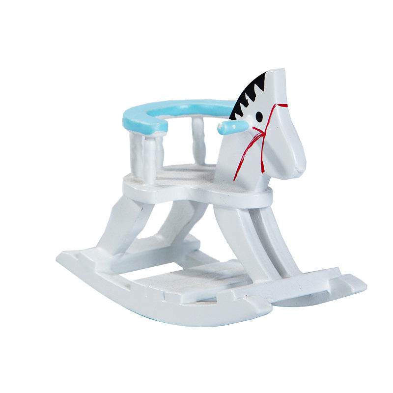 Mini Doll House Dollhouse Furniture Accessories Pocket Children's Room Rocking Horse Wooden Crafts Decoration - Mubimart