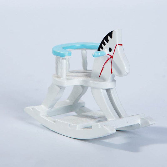 Mini Doll House Dollhouse Furniture Accessories Pocket Children's Room Rocking Horse Wooden Crafts Decoration - Mubimart