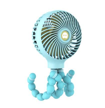 Mini Electric Fan Octopus Foldable Usb Charging Handheld Fan - Mubimart