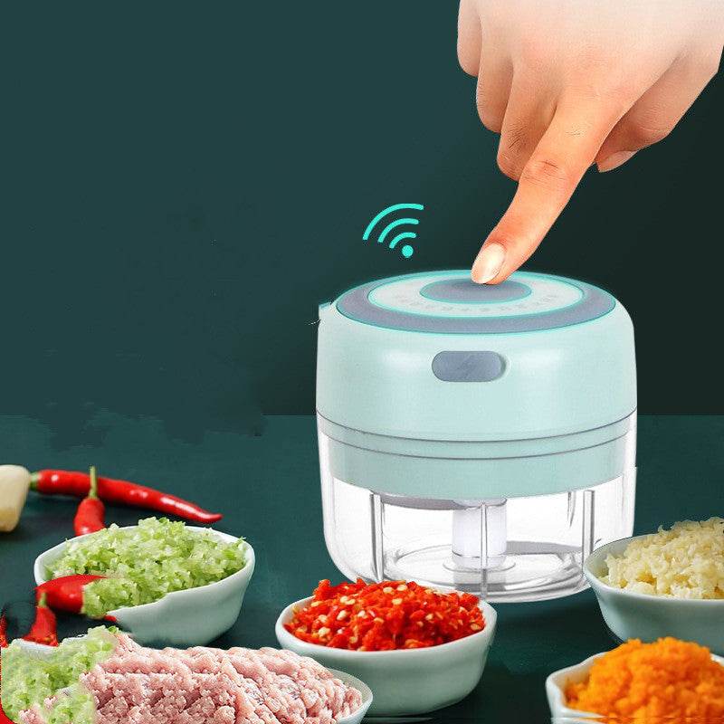 Mini Electric Garlic Chopper USB Charging Ginger Masher Machine Sturdy Durable Chili Vegetable Crusher Kitchen Tool - Mubimart