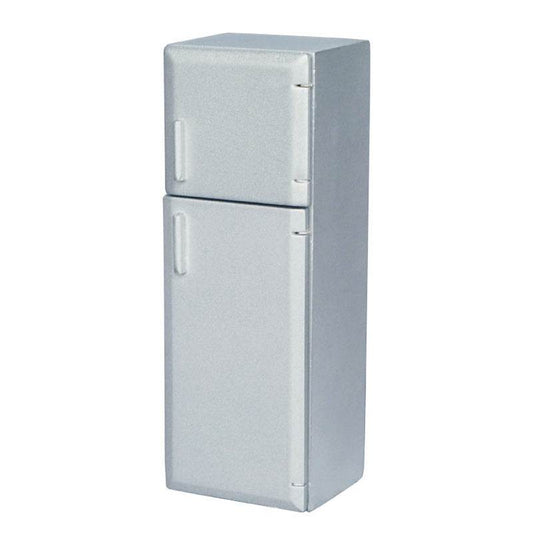 Mini Furniture Model Micro Scene Kitchen Wooden Distressed Refrigerator Double Door - Mubimart
