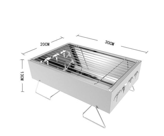 Mini Household Charcoal Barbecue Grill Outdoor Folding Portable - Mubimart