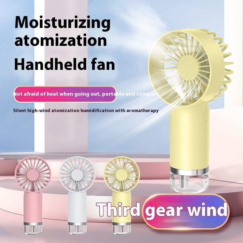 Mini Little Fan USB Multifunction Hand-held Spray Fan - Mubimart - Personal fans 