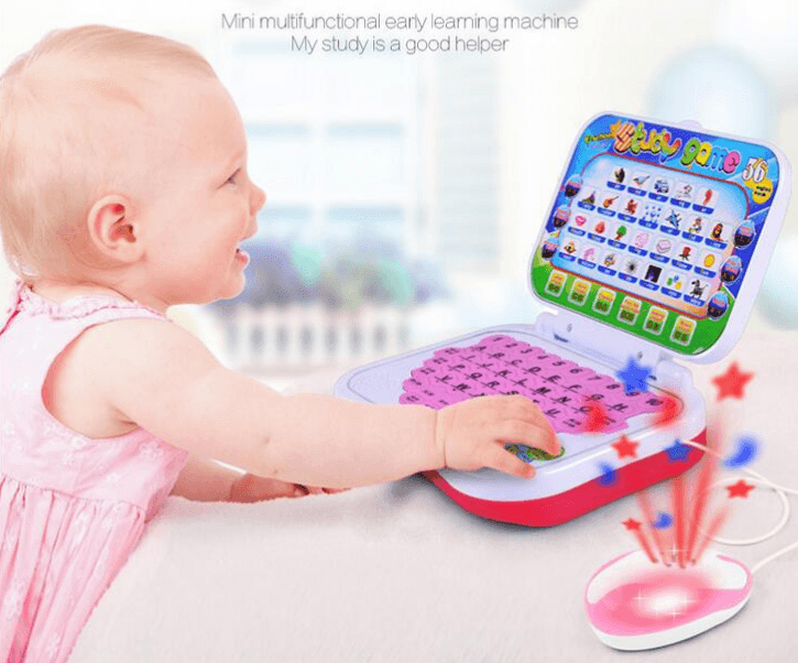 Mini PC English Learning Machine Computer Laptop Baby Children Educational Game Toy Electronic Notebook Study Music Toys Gifts - Mubimart