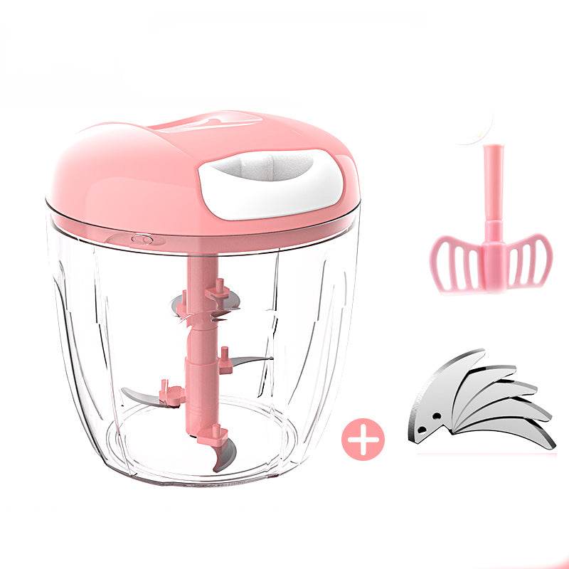 Mini Powerful Meat Grinder Garlic Press Ginger Grinding Vegetable Cutter Hand-power Food Chopper Mincer Mixer - Mubimart