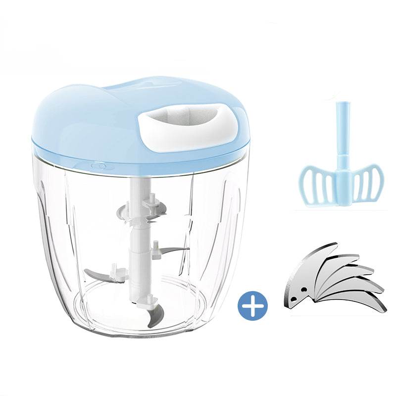Mini Powerful Meat Grinder Garlic Press Ginger Grinding Vegetable Cutter Hand-power Food Chopper Mincer Mixer - Mubimart