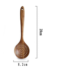 Mini Spatula, Rice Spoon, Kitchenware, Non-Stick Pan, Kitchen Household Wooden Wooden Spatula, Colander, Cooking Small Spoon - Mubimart -  