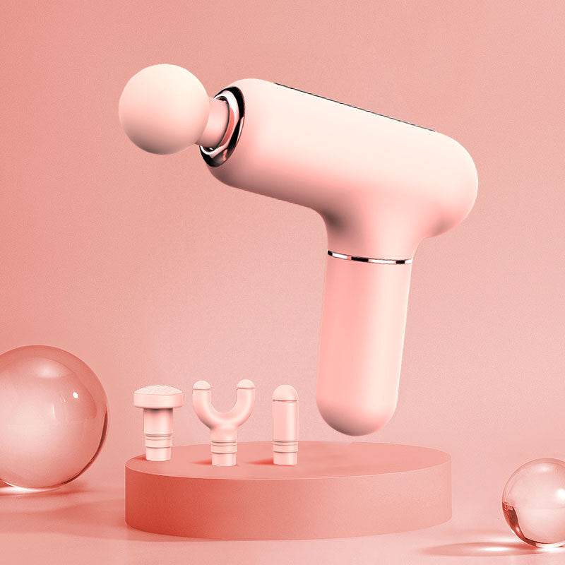 Mini USB Muscle Massage Gun Percussive Deep Tissue Massage Gun Girls Body Neck Pain Massager Fascia Gun - Mubimart
