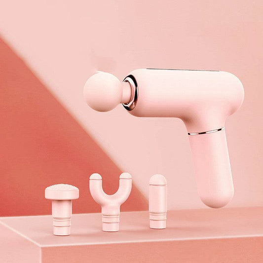 Mini USB Muscle Massage Gun Percussive Deep Tissue Massage Gun Girls Body Neck Pain Massager Fascia Gun - Mubimart