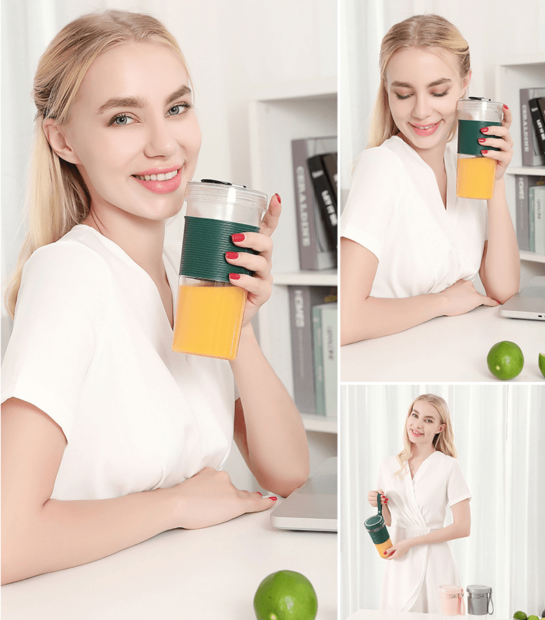 Mini USB Rechargeable Portable Blender Electric Fruit Juicer Kitchen Smoothie Maker Lightweight Sports Bottle Multifunction Blender - Mubimart