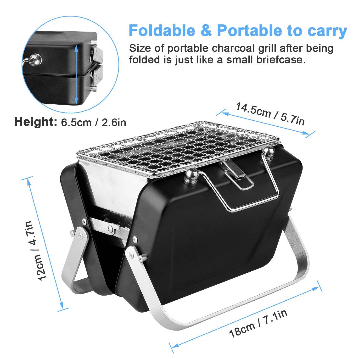 Mini barbecue grill outdoor folding portable 2 people small - Mubimart
