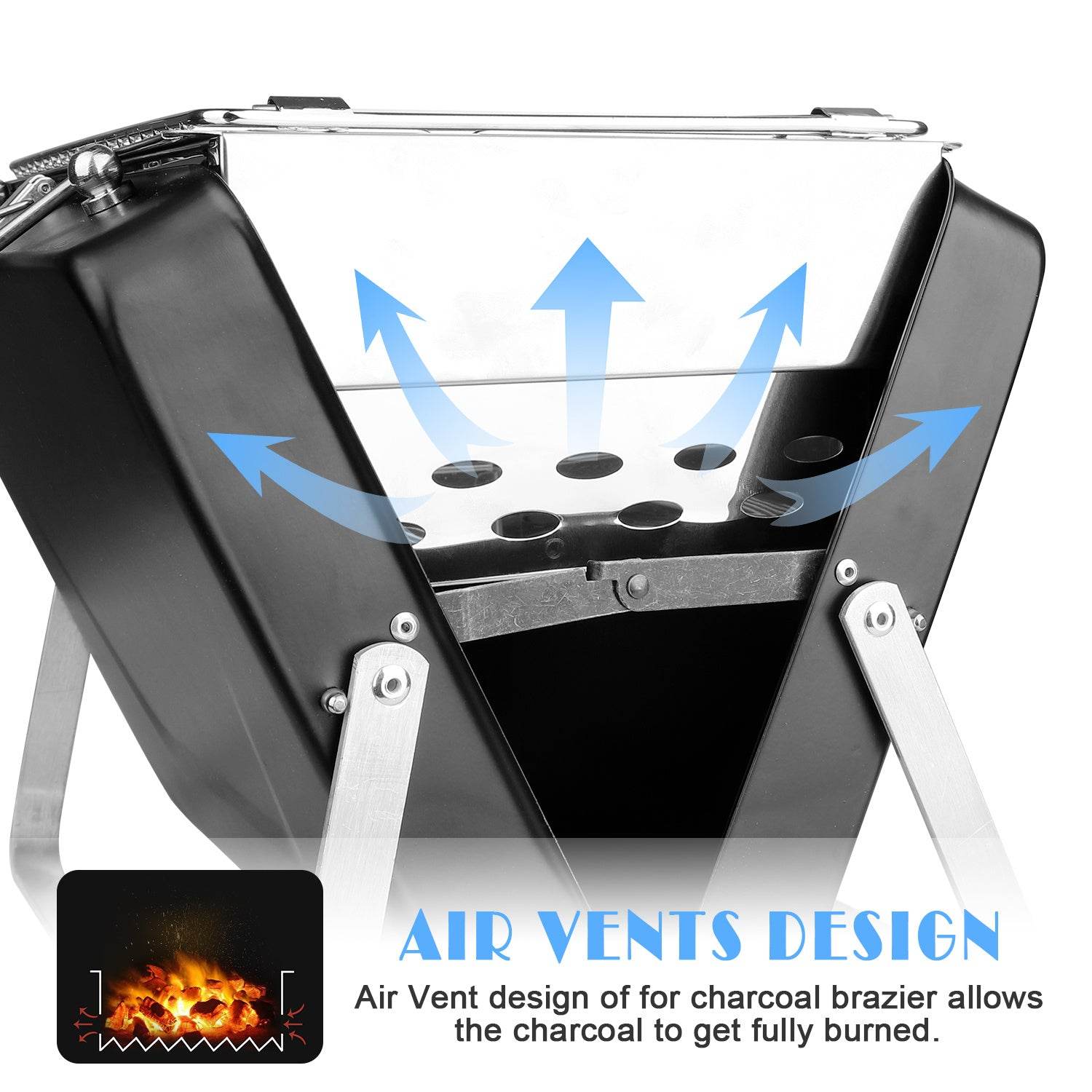 Mini barbecue grill outdoor folding portable 2 people small - Mubimart