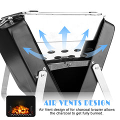 Mini barbecue grill outdoor folding portable 2 people small - Mubimart -  