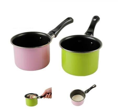 Mini colorful milk pot 11CM non-stick pot practical non-stick soup pot - Mubimart