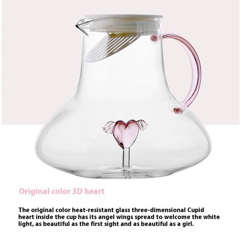 Minimalist Creative Water Pitcher Transparent Thick And High Temperature Resistant - Mubimart