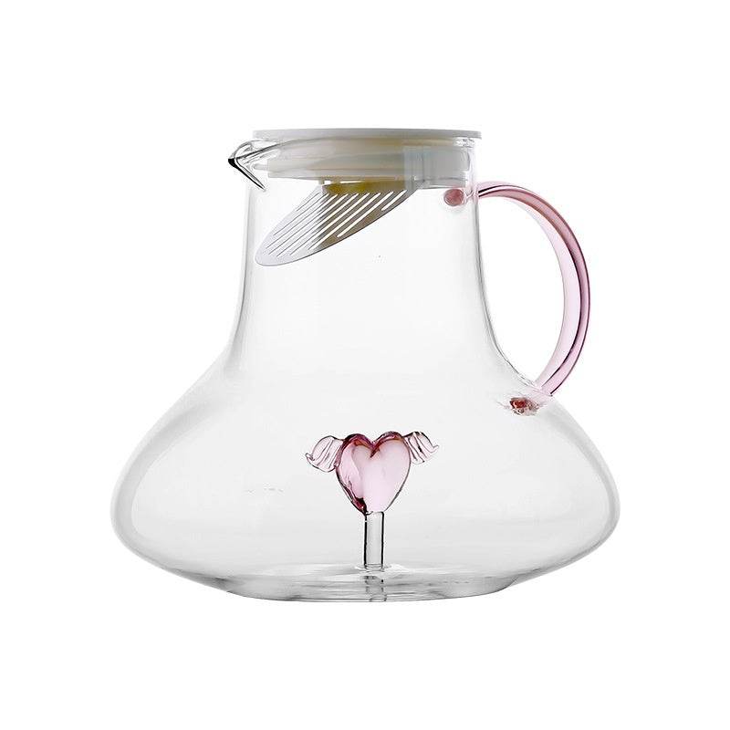 Minimalist Creative Water Pitcher Transparent Thick And High Temperature Resistant - Mubimart