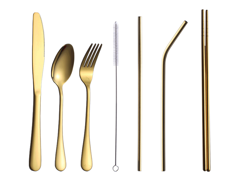 Minimalist stainless steel set - Mubimart -  