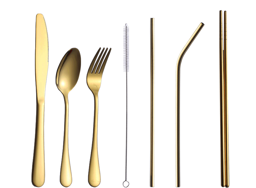 Minimalist stainless steel set - Mubimart