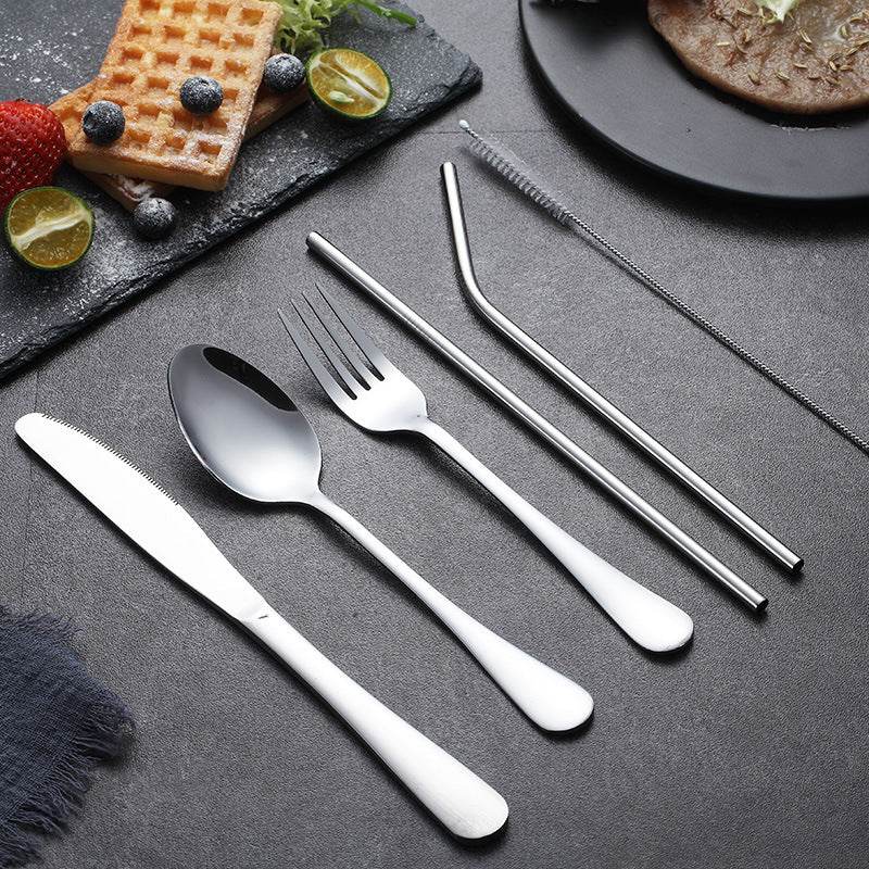 Minimalist stainless steel set - Mubimart